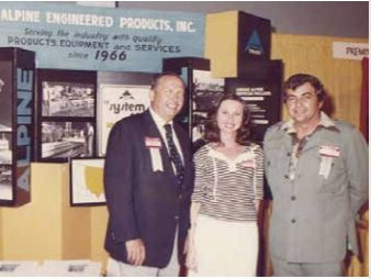 An early Alpine booth in 1966 with Charlie Harnden and Charlie Vaccar