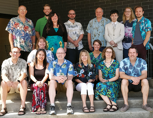 SBCA staff wearing hawaiian shirts