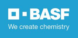 BASF logo with tagline we create chemistry