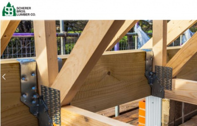 Screenshot of Scherer Bros Lumber website