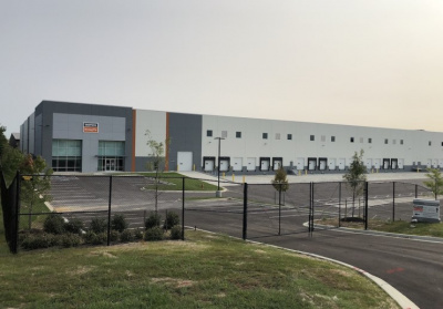 Simpson's new warehouse and annex facilities from the outside of the building