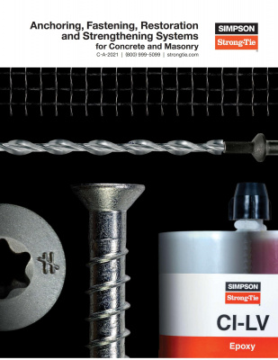 cover page of Simpson's concrete catalog