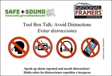 Safe and Sound partners with the National Framers Council on Tool Box Talk on Avoiding Distractions