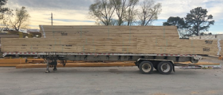 Load of trusses ready for delivery